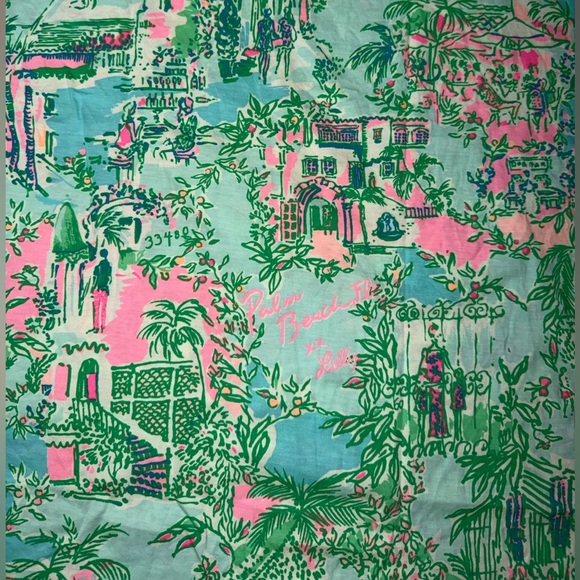 Lilly Pulitzer Green and Pink Midi Dress - Picture 2 of 4